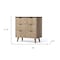 Homeroots 32in Black and Oak Solid Wood Console Accent Cabinet With Three Drawers 712212 - alternate 4