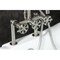 Kingston Brass 7" Center Deck-Mount Clawfoot Tub Faucet with Hand Shower, Brushed Nickel AE8108RX - alternate 4