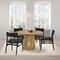 Homeroots Five Piece Oak Round Dining Set with Four Chairs 571726 - alternate 7