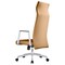 Leisuremod Aleen High-Back Office Chair in Upholstered Leather and Iron Frame, Swivel and Tilt, Acorn Brown AOT19LBRL - alternate 10