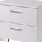 Homeroots 23" White Two Drawers Mirrored Nightstand 286602 - alternate 5