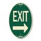 Signmission Exit Sign, Heavy Gauge Aluminum, 18 in W, 12 in H A-OV-G-1218-24552 - alternate 1