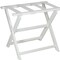 Homeroots Earth Friendly White Folding Luggage Rack With White Straps 383089 - alternate 7