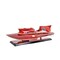 Homeroots 7" Red Manufactured Wood Hand Painted Decorative Boat 401870 - alternate 9