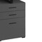 Homeroots 47" Gray and Black Wood and Metal Sled Computer Desk With Three Drawers 489910 - alternate 5