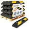Jrex Safety 22 in Rubber Parking Block Curb Stop, Yellow Reflective Strip, 10PK PBSY-JR-2-10PK - alternate 1