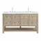 James Martin Vanities Breckenridge 60 in. Double Vanity, Whitewashed Oak, w/ 3 CM White Zeus Quartz Top 330-V60D-WWO-3WZ - alternate 1