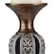 Homeroots Set of Two Bronze and Silver Polyresin Hearts Centerpiece Pillar Candle Holders With Candle, 2PK 468848 - alternate 4