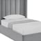 Homeroots Light Gray Velvet Upholstered Full Bed Frame 544935 - alternate 8