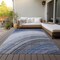 Homeroots 9' X 12' Denim Blue And Navy Blue Abstract Washable Indoor Outdoor Area Rug 577293 - alternate 9