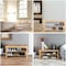 Lavish Home 2-Tier Shoe Storage Rack Bamboo Bench with Seat and Bottom Shelf for Footwear Organization 83-59 - alternate 6