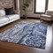Homeroots 5' X 8' Denim Blue And Navy Blue Abstract Washable Indoor Outdoor Area Rug 577927 - alternate 8