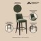 Manhattan Comfort Beever Chenille Wood Upholstered Barstool in Forest Green BS027-GR - alternate 8