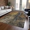 Homeroots 9' X 12' Gray Brown And Gold Abstract Washable Indoor Outdoor Area Rug 606066 - alternate 8