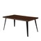 Homeroots 63" Dark Brown and Black Wood and Steel Dining Table 568212 - alternate 5