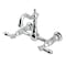 Kingston Brass Two-Handle Wall Mount Bridge Kitchen Faucet, Polished Chrome KS2441BAL - alternate 1