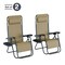 Lavish Home Zero Gravity Chairs with Table and Holders, Beige Recliners, Set of 2 80-ANTIG-4 - alternate 6