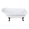 Kingston Brass 67-Inch Acrylic Classic Flat-Rim Single Slipper Clawfoot Tub, 7-Inch Faucet Drillings VT7DE672826WAC0 - alternate 1