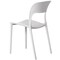 Fabulaxe Modern Plastic Outdoor Dining Chair with Open Curved Back, White Set of 4 QI004227.WT.4 - alternate 9