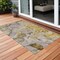 Homeroots 2' X 3' Taupe Abstract Washable Non Skid Indoor Outdoor Area Rug 559195 - alternate 1