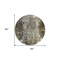 Homeroots 8' Taupe Brown And Gray Round Abstract Washable Indoor Outdoor Area Rug 582934 - alternate 8