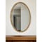 Homeroots 35" Brown Oval Solid Wood Framed Accent Mirror 485059 - alternate 6
