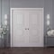 Sartodoors Sliding Double Pocket Doors 64x96 inches White Solid Core Modern Interior ROYAL9855DP-EMAL-6496 - alternate 1