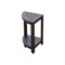 Homeroots Compact Triangular Teak Shower Outdoor Bench With Shelf In Brown Finish 376677 - alternate 7
