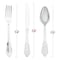 Smarty Had A Party Shiny Metallic Silver Baroque Plastic Cutlery Set - Spoons, Forks and Knives (600 Guests), 1800PK 7959-SBQCS-CASE - alternate 9