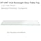 Fab Glass And Mirror Rectangle 16x60in 1/2in Thick, Beveled Tempered Radius Corners Glass Table Top, 16in x 60in, Cl T-16x60REC12THBETE - alternate 1