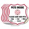 Signmission Pets Inside Shield Sign Alert Please Sav, 6 inch X 6 inch, Vinyl Decal, 5PK SHI-D-5PACK-6-429 - alternate 1