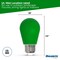 Bulbrite 25W Equivalent Ceramic Green Color S14 Weatherproof Outdoor E26 Medium Base LED Light Bulb, 10PK 862321 - alternate 9