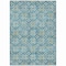 Homeroots 8' X 10' Teal Blue Gray And Gold Floral Washable Indoor Outdoor Area Rug 595994 - alternate 8