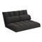 Homeroots 45" Gray Futon Convertible Sleeper Loveseat and Toss Pillows 526470 - alternate 1