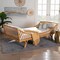 Bali & Pari Akemi Handwoven Natural Rattan Daybed with Cushion, Lounge Bed for Living Room, Bedroom, or Sunroom 259-14241-ZORO - alternate 9