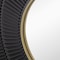 Homeroots 32" Black And Gold Round Wood And Metal Framed Accent Mirror 485111 - alternate 5