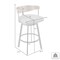 Armen Living Lacey 26in Swivel Counter Stool in Black Iron with Walnut Finish and Vintage Gray Faux Leather LCLABAGRYWA26 - alternate 8