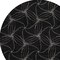 Homeroots 8' Black And Ivory Round Geometric Washable Indoor Outdoor Area Rug 614061 - alternate 9