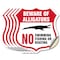 Signmission Alligator Warning Shield Sign Beware Of, 4 inch X 4 inch, Vinyl Decal, 5PK SHI-D-5PACK-4-358 - alternate 1