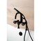 Kingston Brass 7" Center Deck-Mount Clawfoot Tub Faucet with Hand Shower, Matte Black AE8400RX - alternate 4