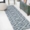 Jonathan Y Sintra Diamond Tribal Blue/Gray 2 ft. x 10 ft. Indoor/Outdoor Runner Rug SMB116A-210 - alternate 1
