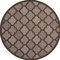 Homeroots 8' Brown Round Geometric Indoor Outdoor Area Rug 572802 - alternate 1