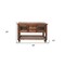Homeroots 58in Rustic Brown Rolling Kitchen Cart With Storage 285819 - alternate 8