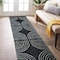 World Rug Gallery Bohemian Lines Washable Non Slips Runner Rug 2 ft x 8 ft Black WR72BLACK2X8 - alternate 1