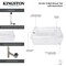 Kingston Brass 54" Acrylic Rectangular 3-Wall Alcove Tub Combo w/ Armrests in Glossy White/Oil Rubbed Bronze CVTAP543023L5 - alternate 4