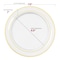 Smarty Had A Party 7.5" Clear with Gold Edge Rim Plastic Appetizer/Salad Plates, 120PK 117CLG-CASE - alternate 8