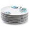 Gibson Home Tropical Sway Vineyard 12 Piece 11 Inch Melamine Dinner Plate Set in Blue 136422.01 - alternate 5