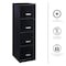Space Solutions 14.25 in W 4 Drawer Vertical File Cabinet, Black 21618 - alternate 13
