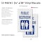 Signmission Public Restroom, Vinyl Decals Only 24 Inch x 36 Inch, Vinyl Decal, 2PK DSB-2436-2PACK-Public Restroom - alternate 2