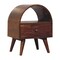 Homeroots 24" Chestnut Solid Wood Oval Top One Drawer Nightstand 651601 - alternate 15